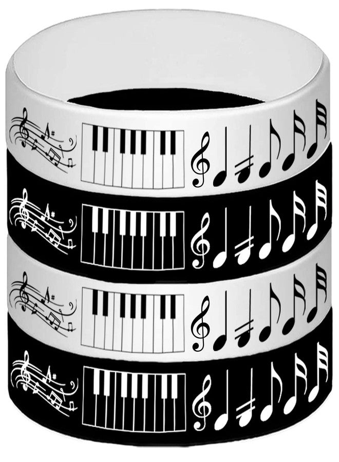 ATSMOICY 48PCS Piano Notes Rubber Bracelets Silicone Wristbands Party Favors-Choir Music Prize Candy Party Decorations Birthday Baby Shower Party Favors - Image 3